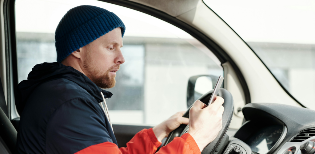 Distracted Driver Using Phone at the Wheel