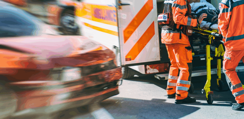 Front-end collision between two vehicles with visible bumper and hood damage on both cars
